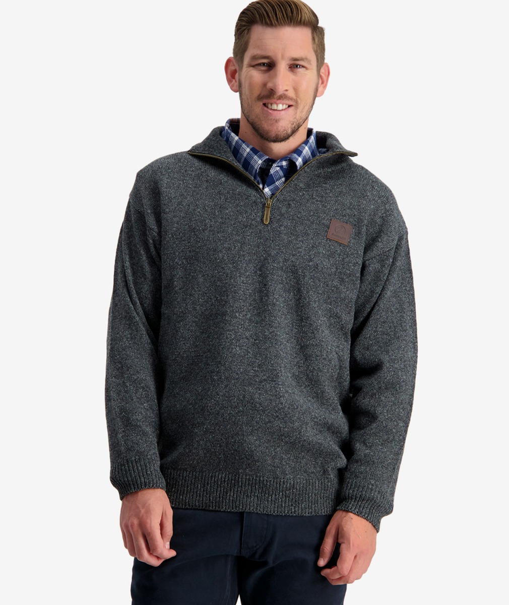 Men's Mariner Wool Zip Neck Sweater