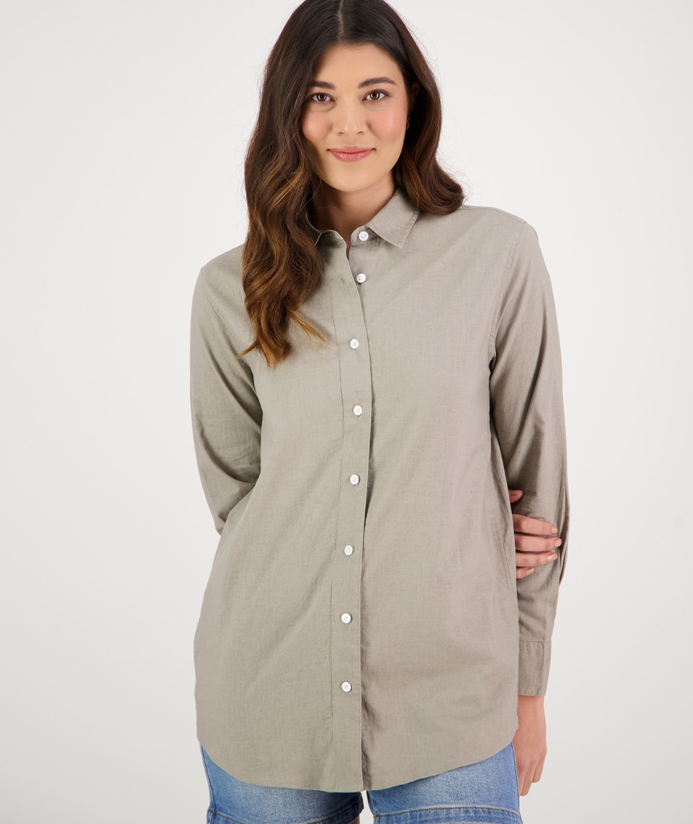 Women's Catalina Long Sleeve Boyfriend Shirt